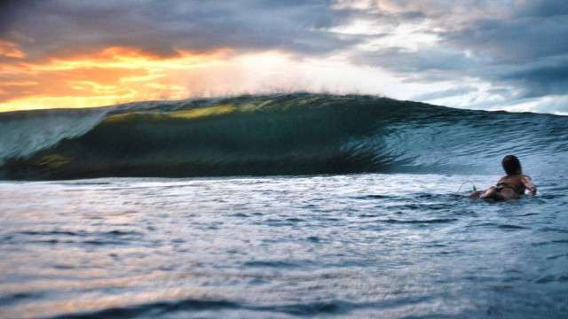 Surfing in February